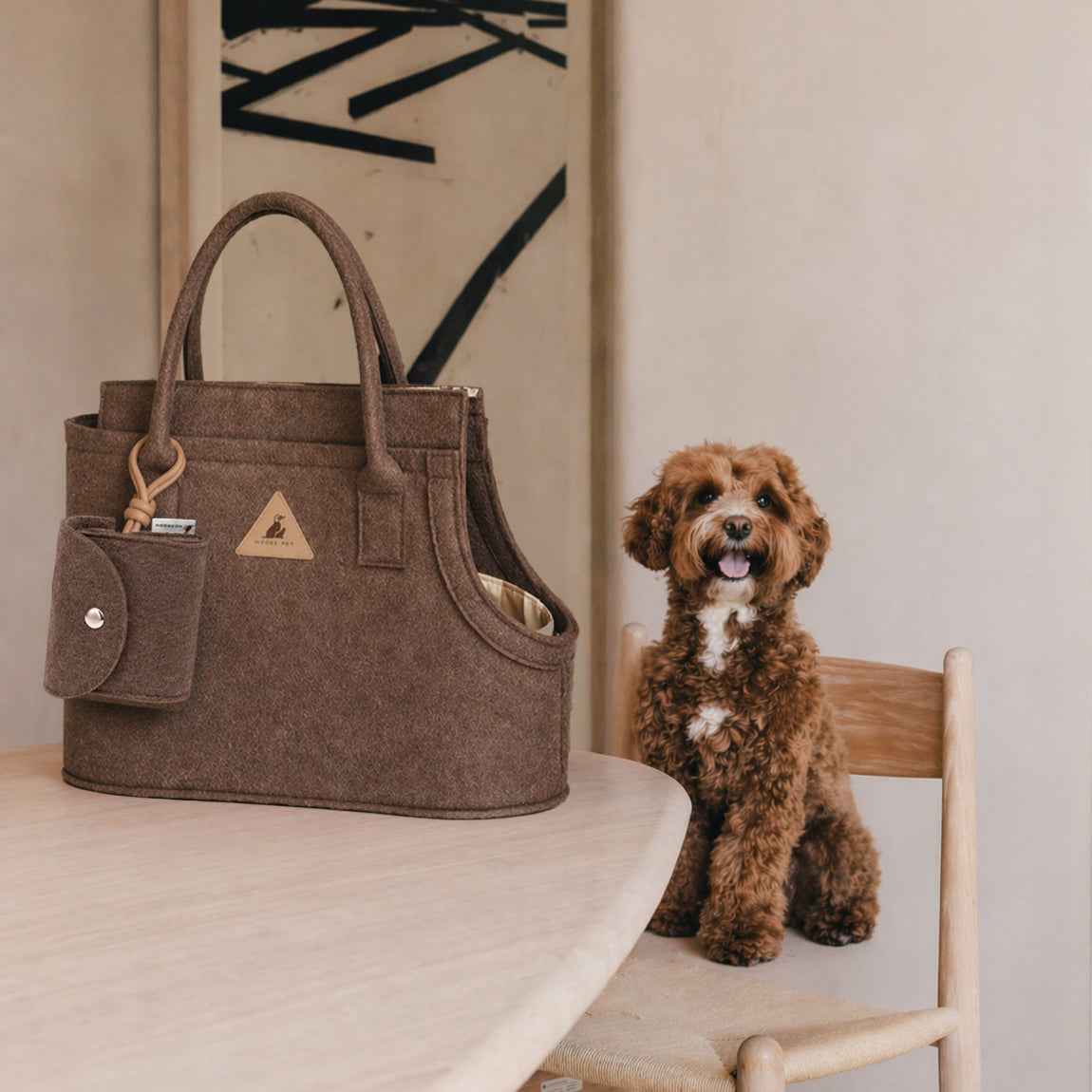 Nooee Ash quilted cat carrier travel bag