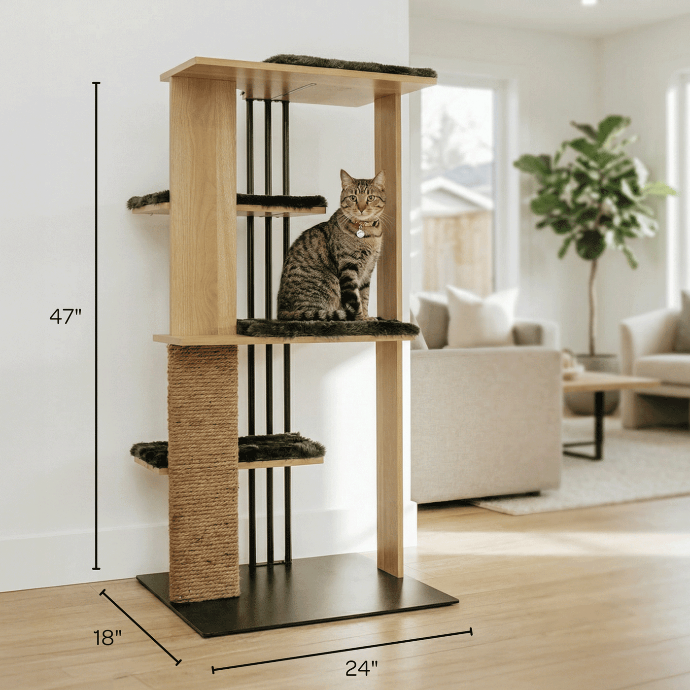 Cali Cat Tree Floor Lamp by 4Cats & Dogs, view 3