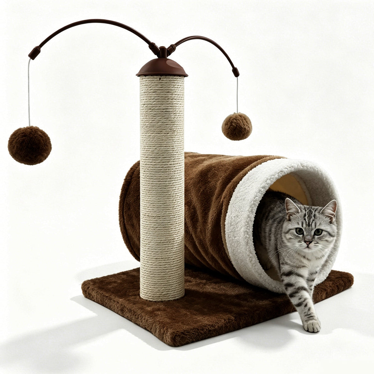 Cat Scratching Post with Play Tunnel by SeasonHome