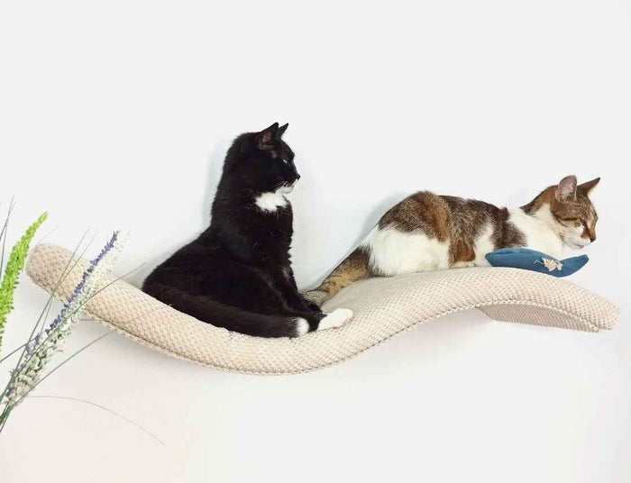 Wave Cat Wall Shelf, 95 cm Symmetrical Left