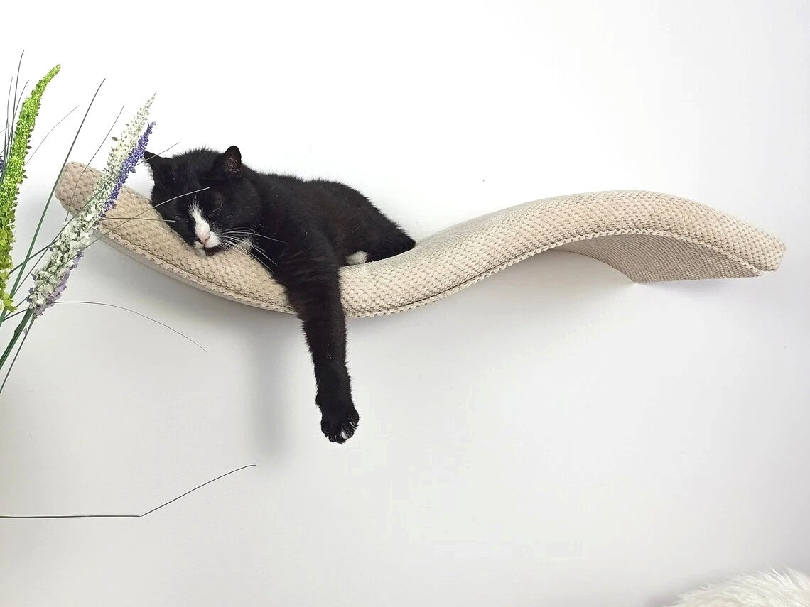 Wave Cat Wall Shelf, 95 cm Symmetrical Left by Cat's Atelier, view 11