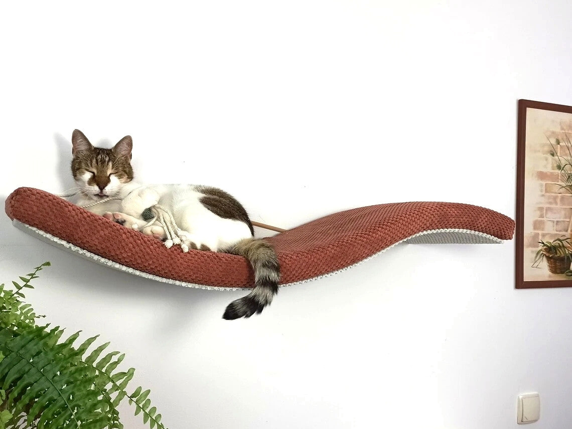 Wave Cat Wall Shelf, 95 cm Symmetrical Left by Cat's Atelier, view 10