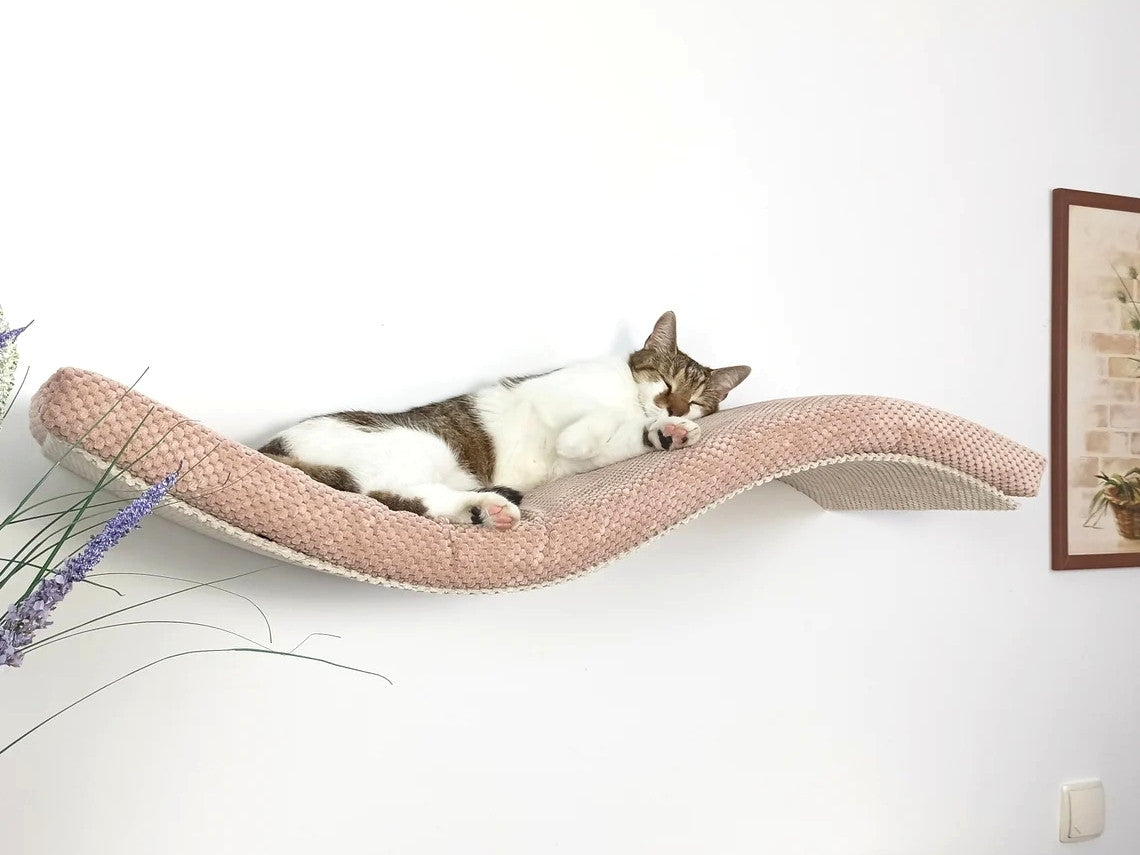 Wave Cat Wall Shelf, 95 cm Symmetrical Left by Cat's Atelier, view 9