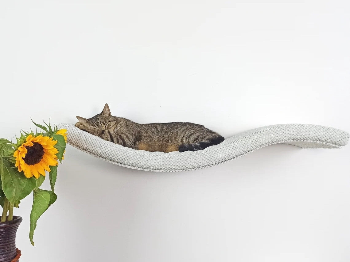 Wave Cat Wall Shelf, 95 cm Symmetrical Left by Cat's Atelier, view 7