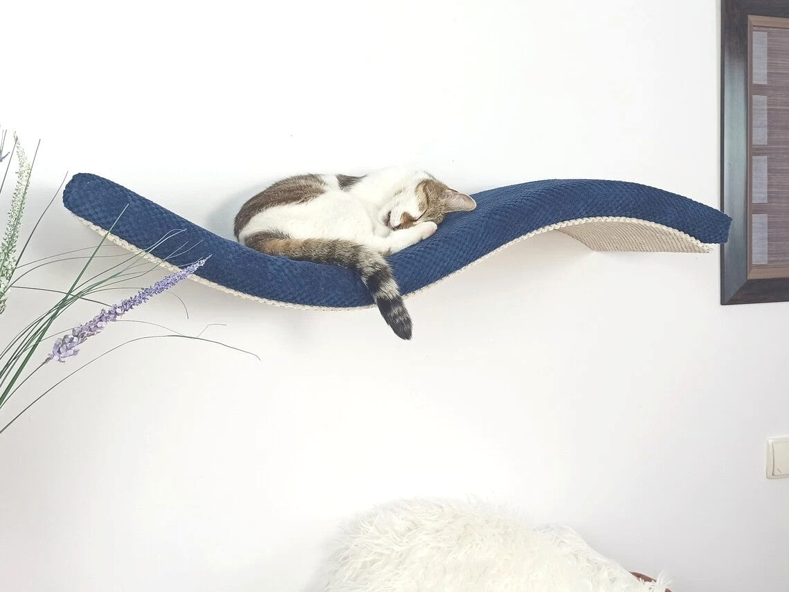 Wave Cat Wall Shelf, 95 cm Symmetrical Left by Cat's Atelier, view 13