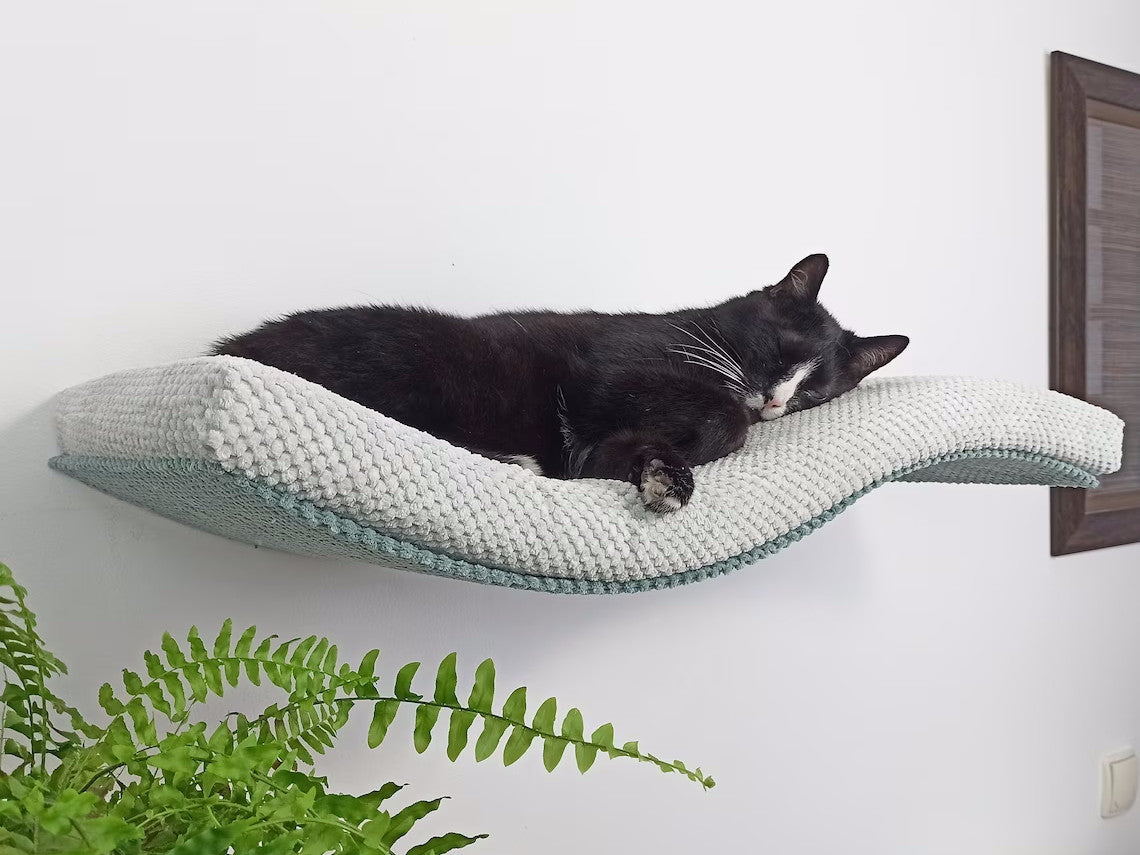 Wave Cat Wall Shelf, 95 cm Symmetrical Left by Cat's Atelier, view 17