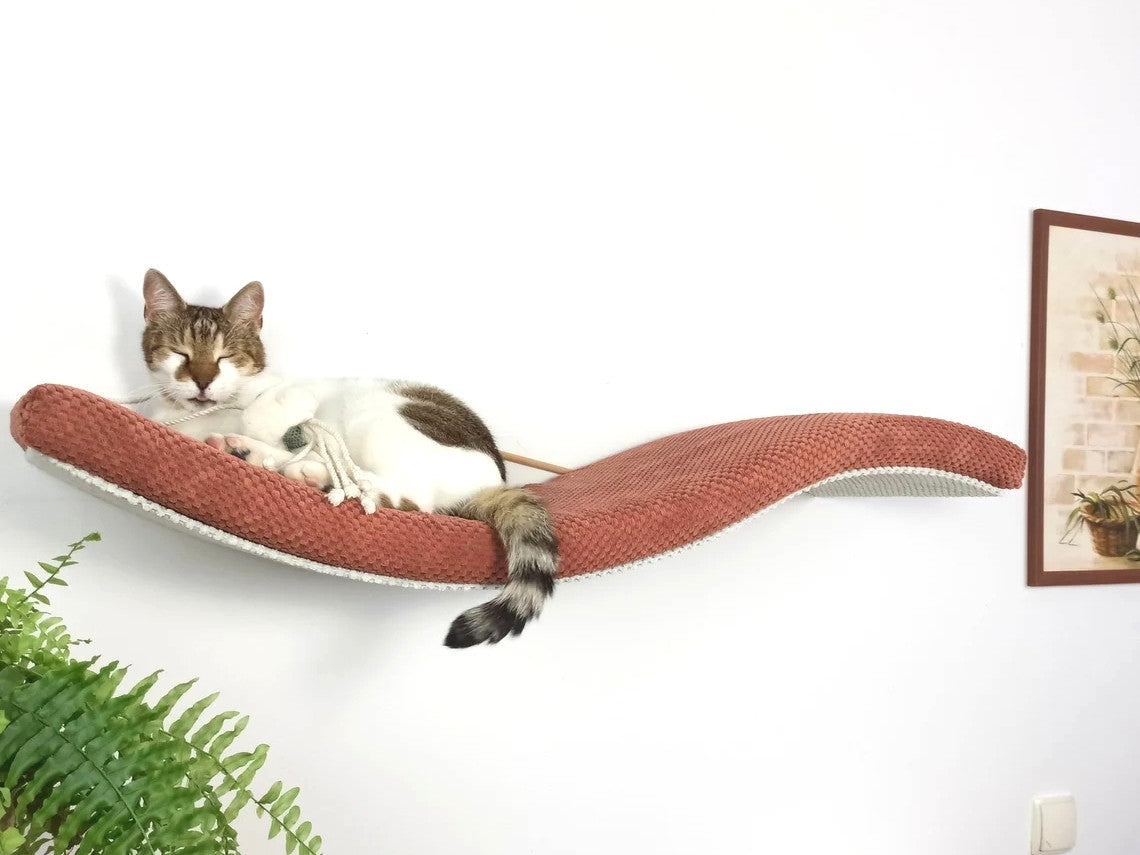 Wave Cat Wall Shelf, 95 cm Symmetrical Left by Cat's Atelier, view 14