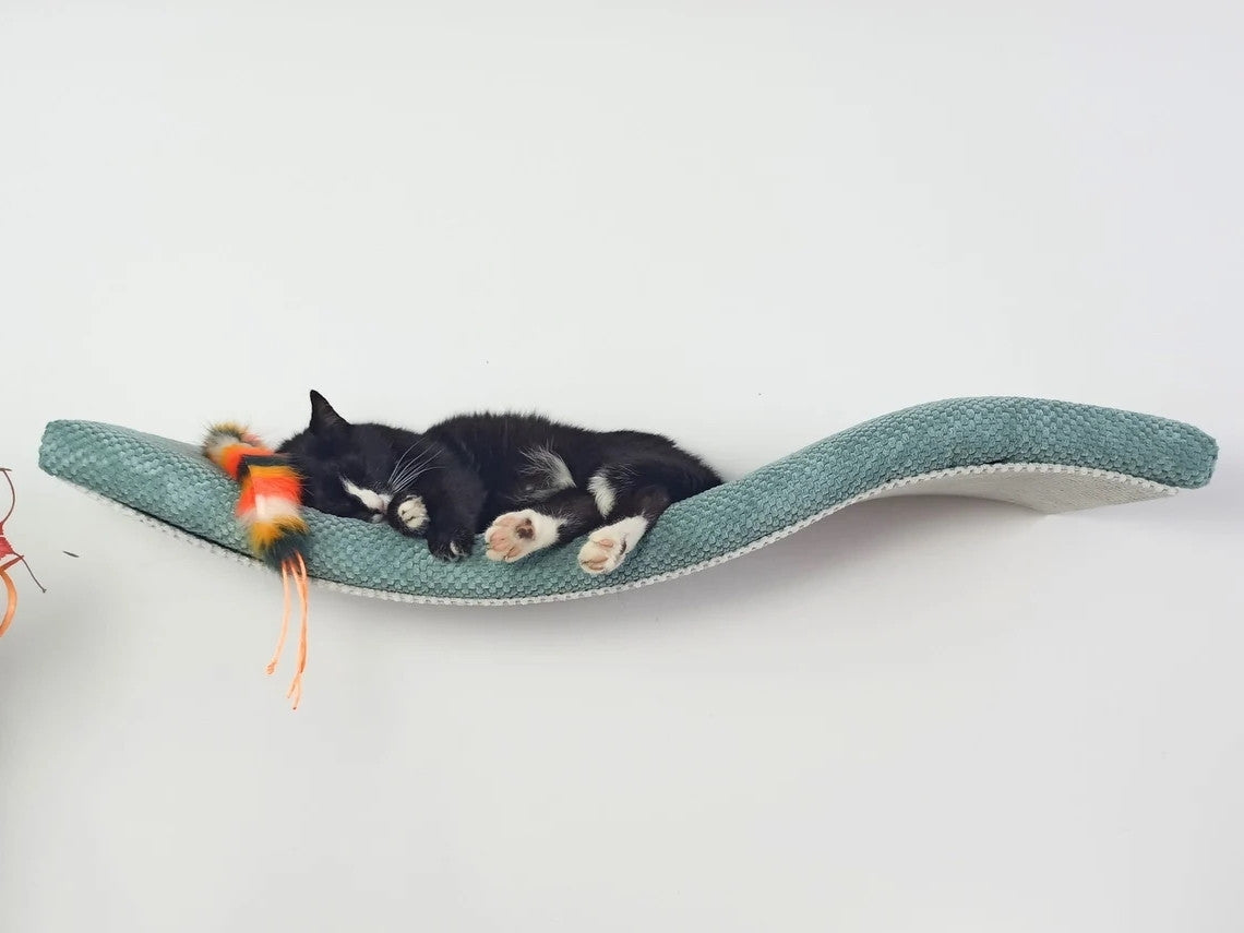 Wave Cat Wall Shelf, 95 cm Symmetrical Left by Cat's Atelier, view 5