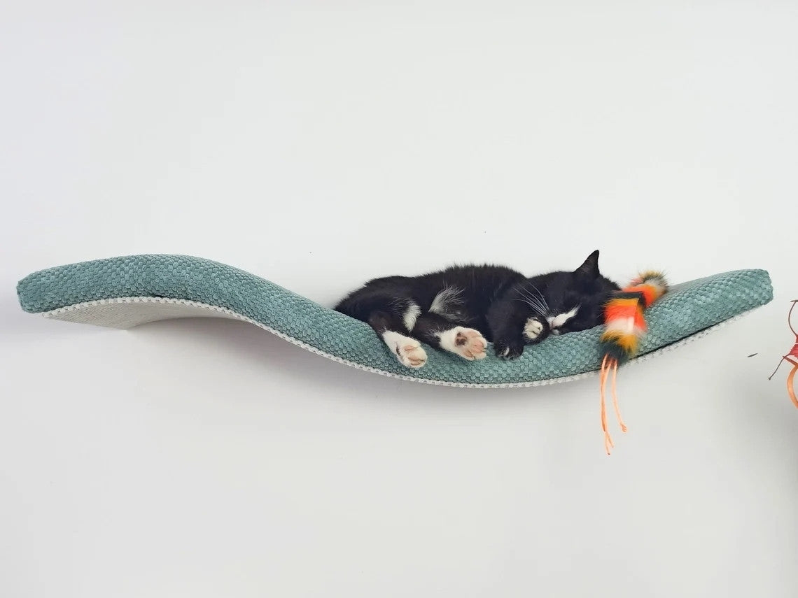 Wave Cat Wall Shelf, 75 cm Unsymmetrical Right by Cat's Atelier, view 6