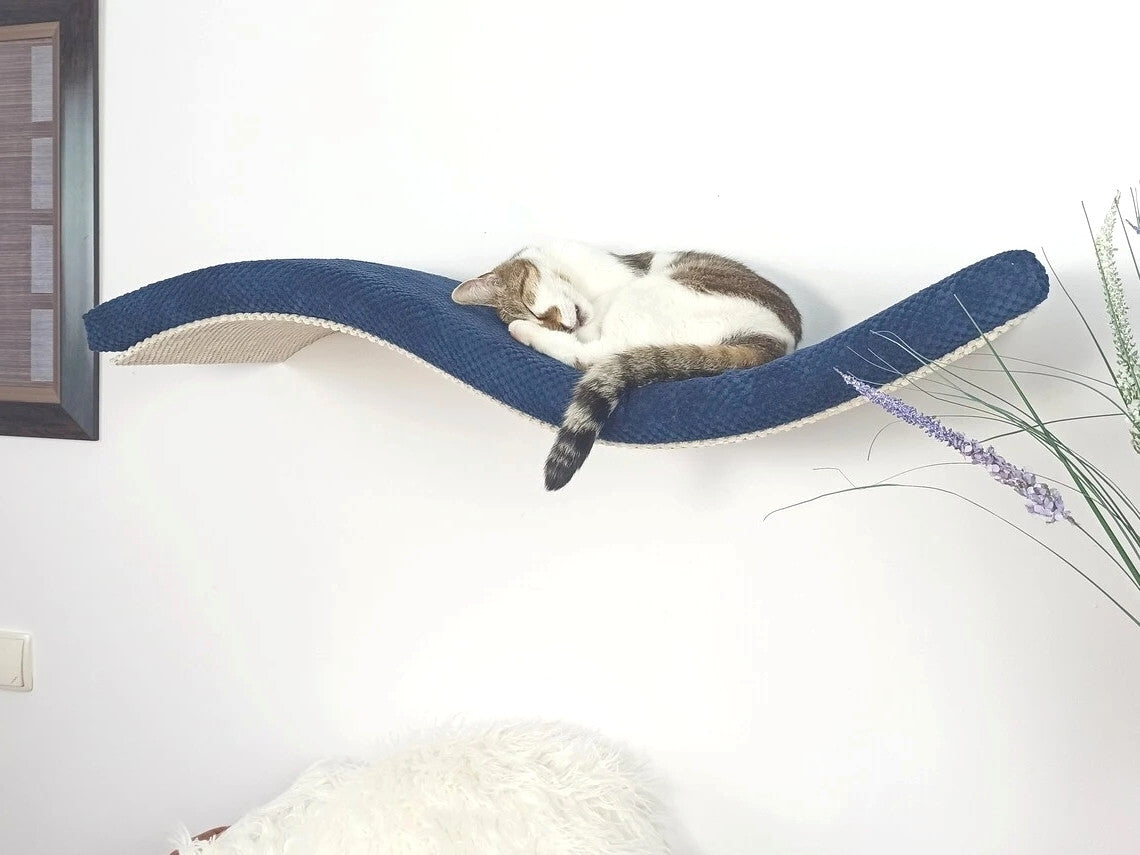 Wave Cat Wall Shelf, 75 cm Unsymmetrical Right by Cat's Atelier, view 13