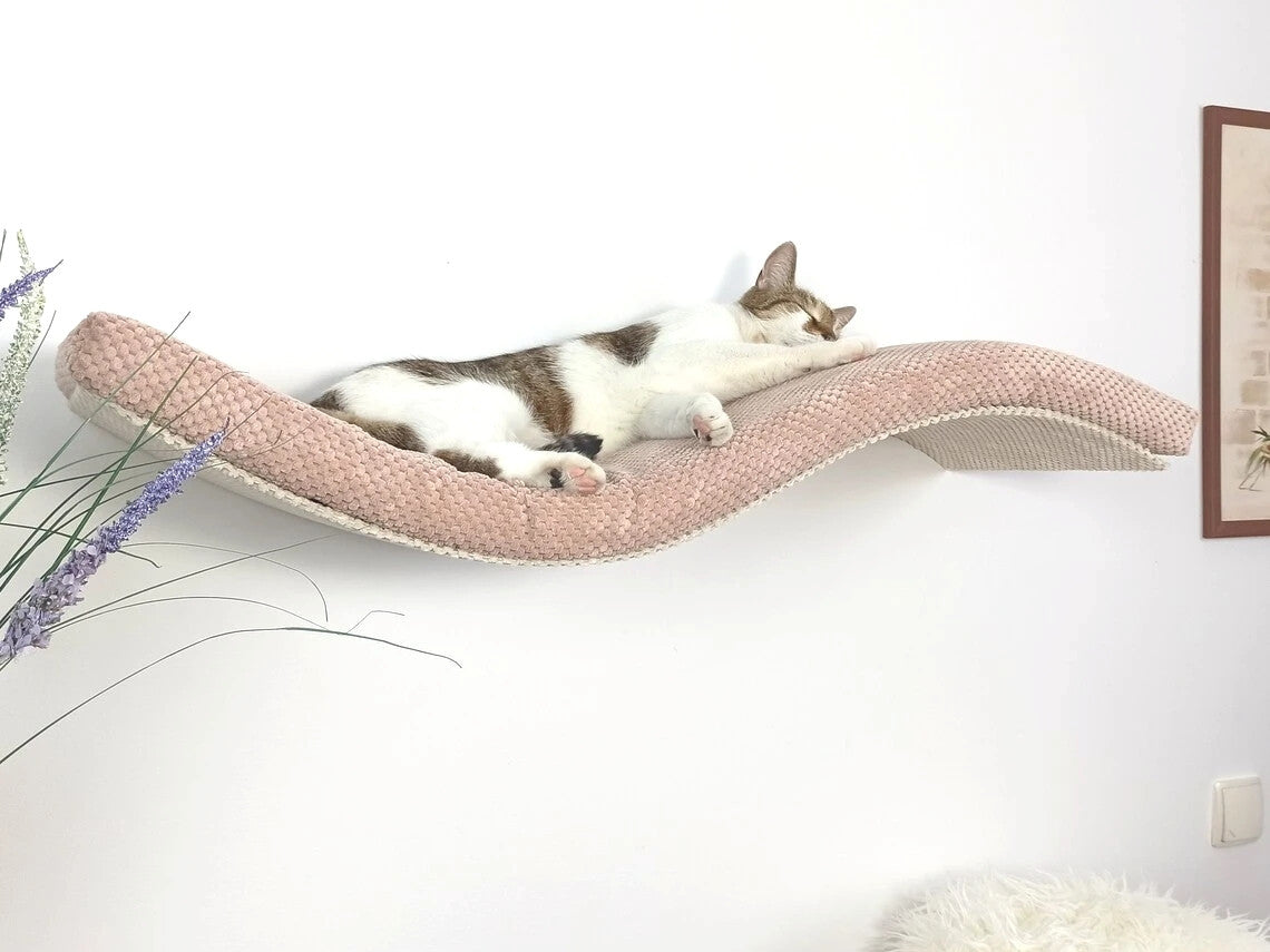 Wave Cat Wall Shelf, 75 cm Symmetrical Left by Cat's Atelier, view 6