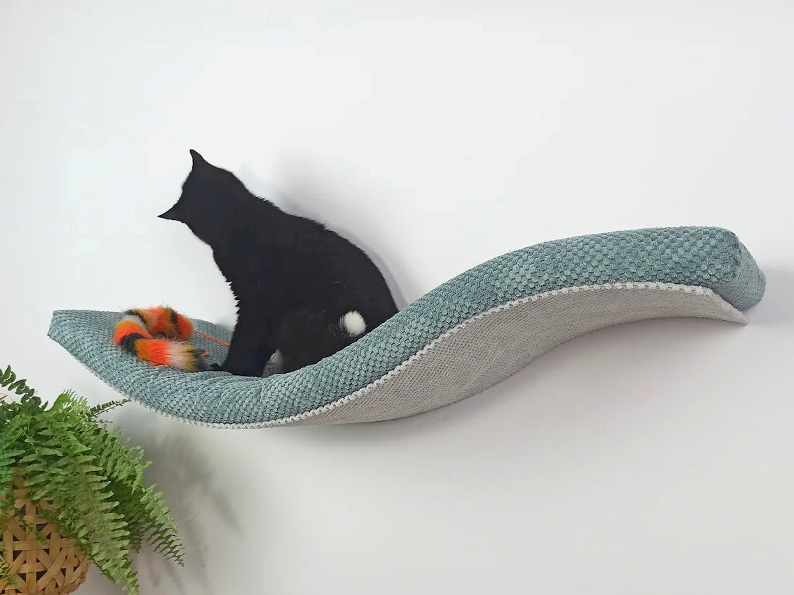 Wave Cat Wall Shelf, 75 cm Symmetrical Left by Cat's Atelier, view 4
