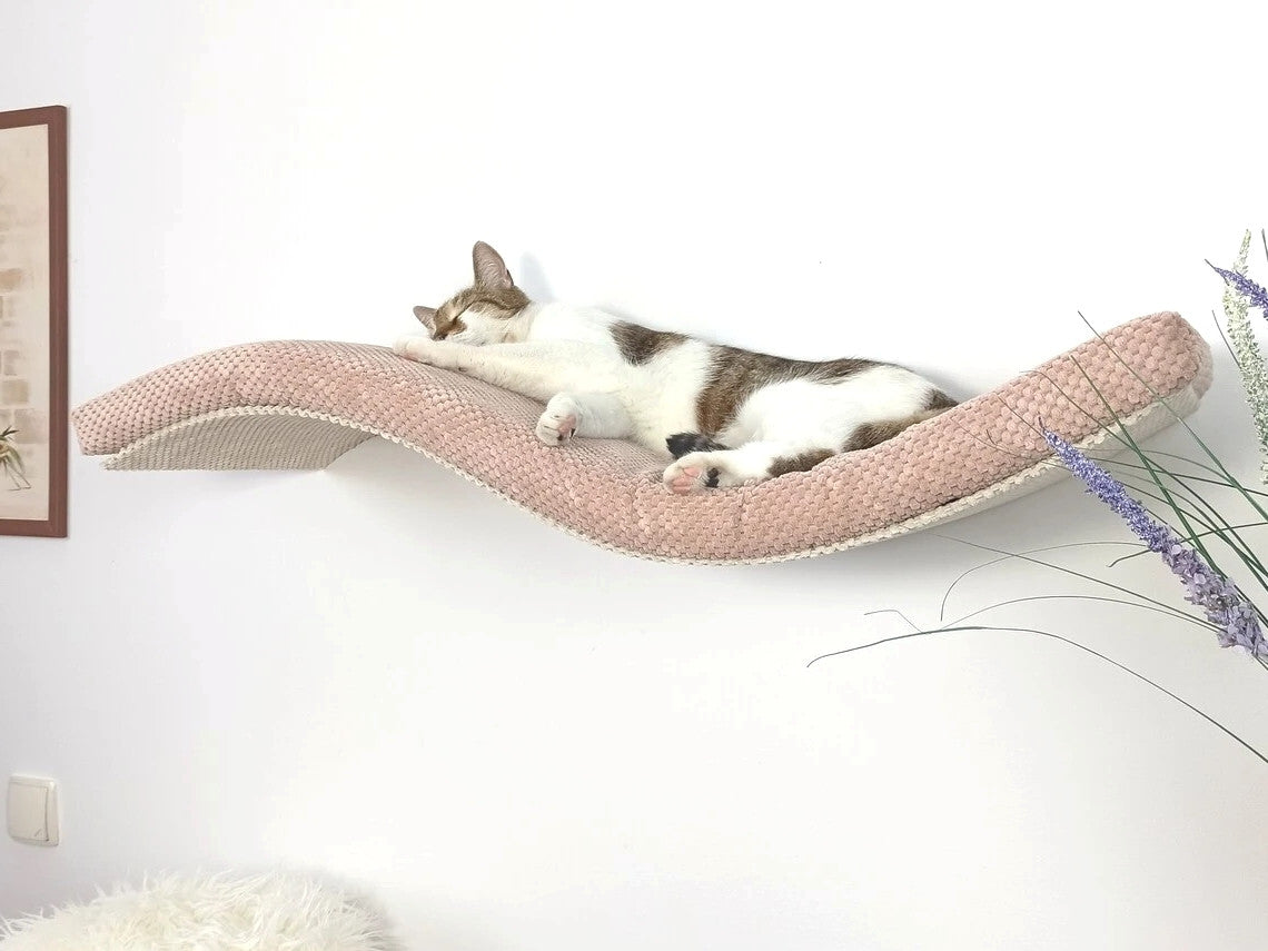 Wave Cat Wall Shelf, 95 cm Unsymmetrical Right by Cat's Atelier, view 12