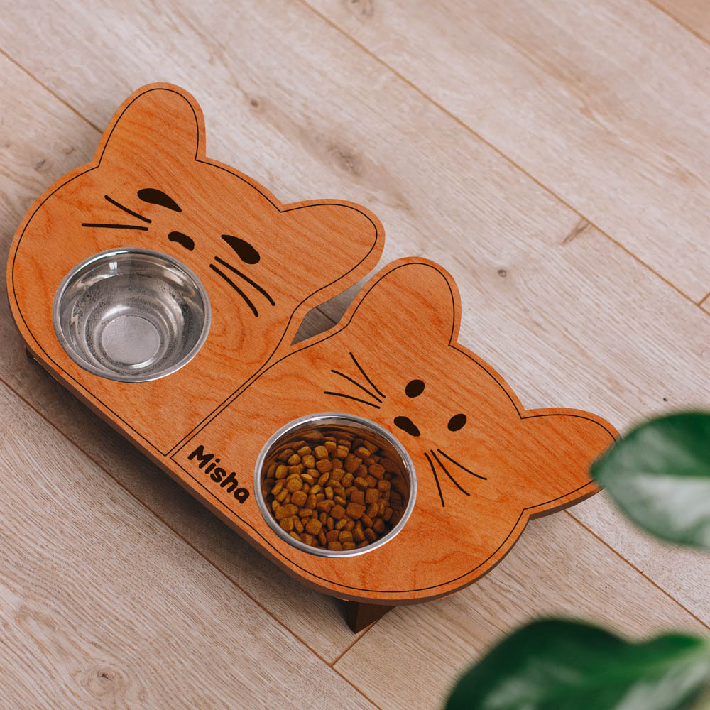 Sneezy & Bashful Cat Bowl (Double)