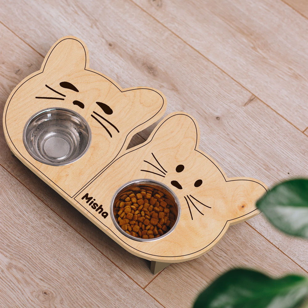 Sneezy & Bashful Cat Bowl (Double)