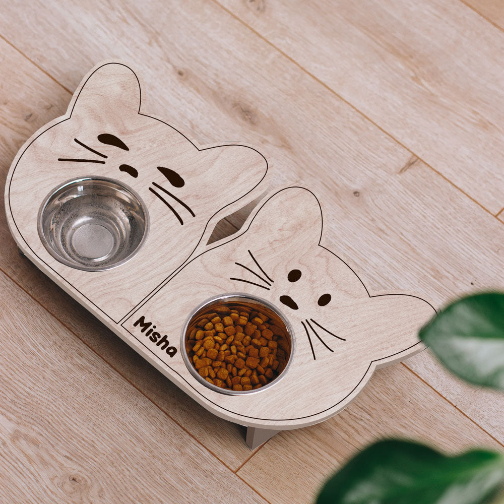 Sneezy & Bashful Cat Bowl (Double)