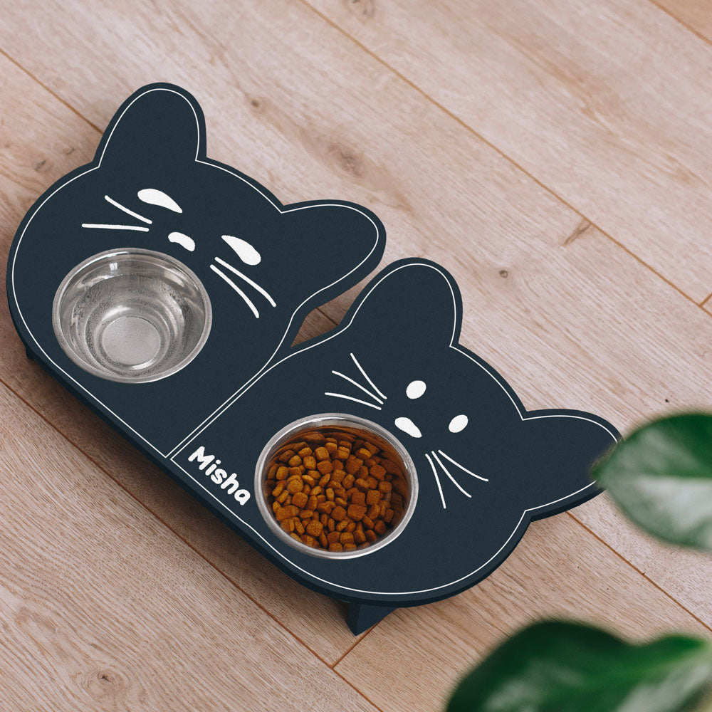 Sneezy & Bashful Cat Bowl (Double)