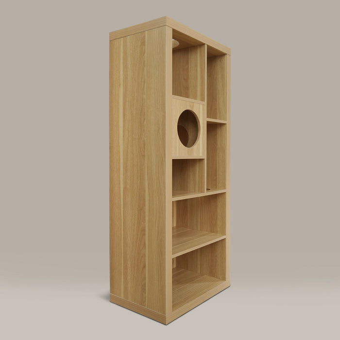 Cliff Jr Cat Tree Bookshelf by 4Cats & Dogs, Oak