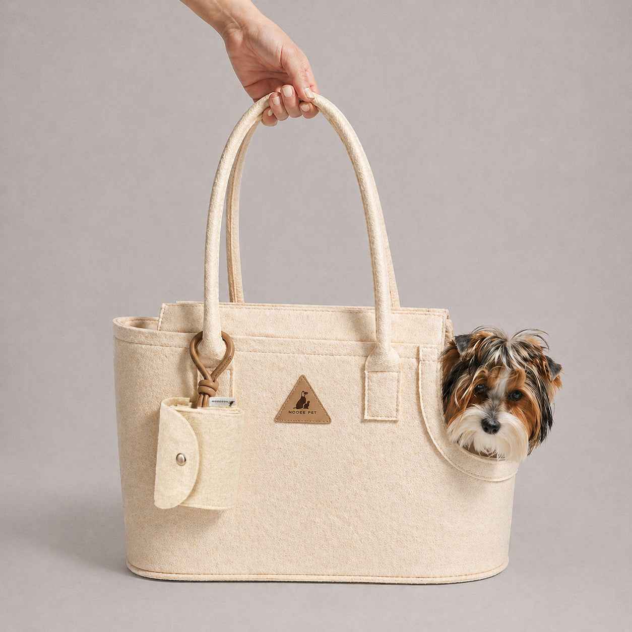 Nooee Ash quilted cat carrier travel bag