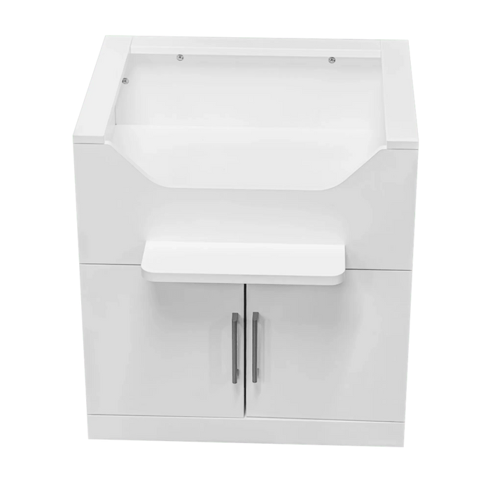 LoftyLoo elevated cat litter box raised to standing height for easier cleaning