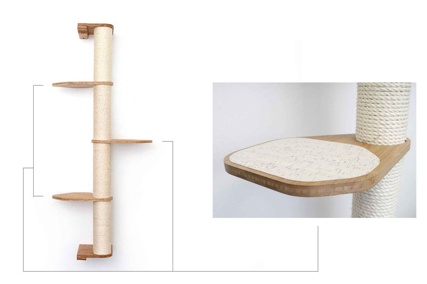 Wall Mounted Cat Climbing Pole