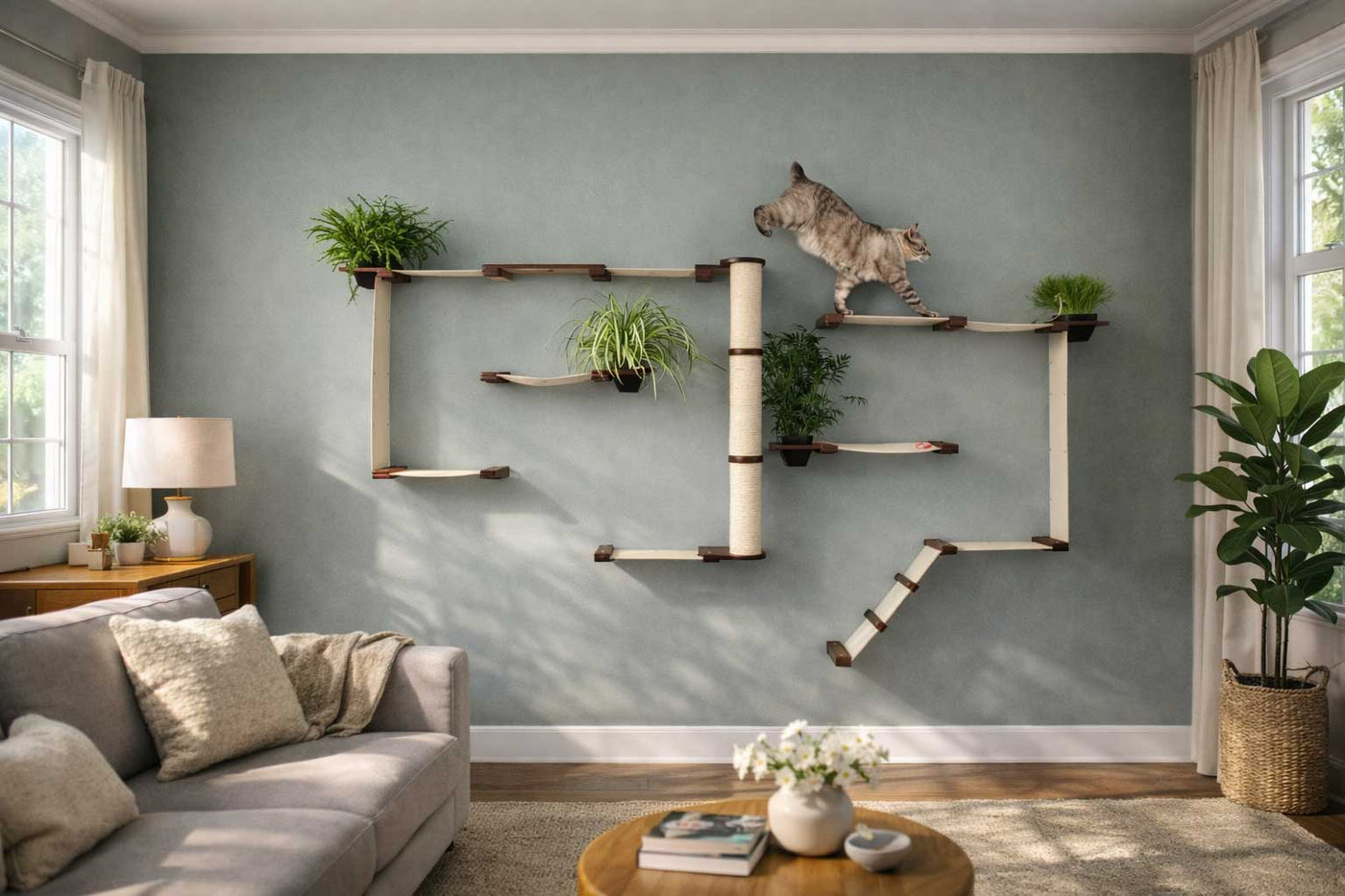 The Gardens - Modern Cat Tree with Plants