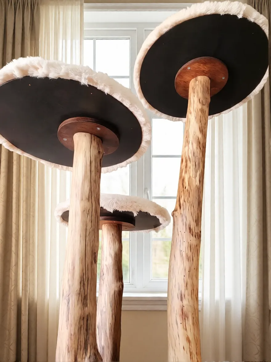 Three-Trunk Driftwood Cat Tree by Happiest Cat