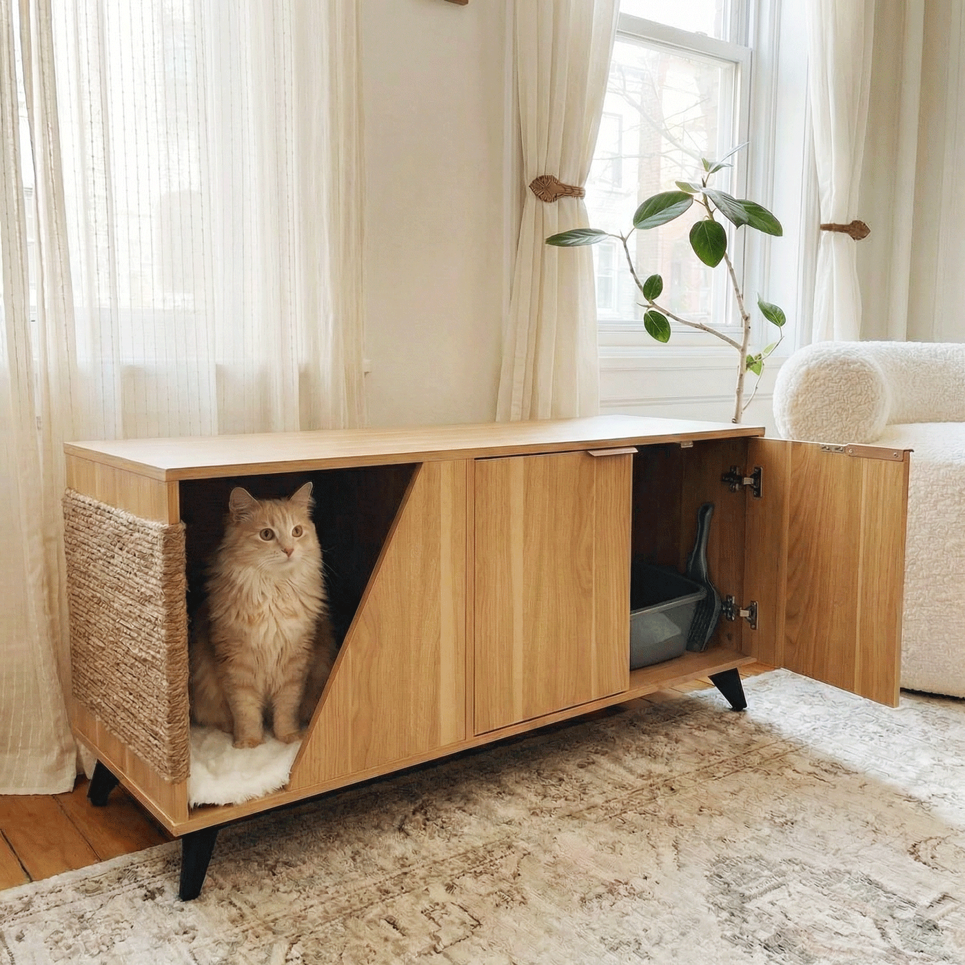 Jessie Cat Litter Cabinet by 4Cats & Dogs, view 2