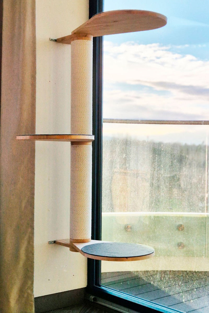 Wall-Mounted Cat Tree, 2 Posts, view 4