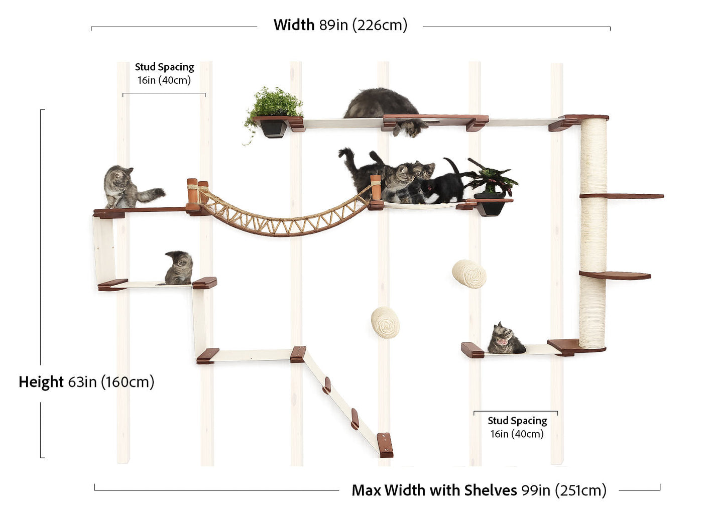 The Juggernaut - Indoor Cat Playground for Wall