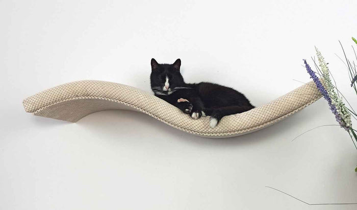 Wave Cat Wall Shelf, 75 cm Symmetrical Right