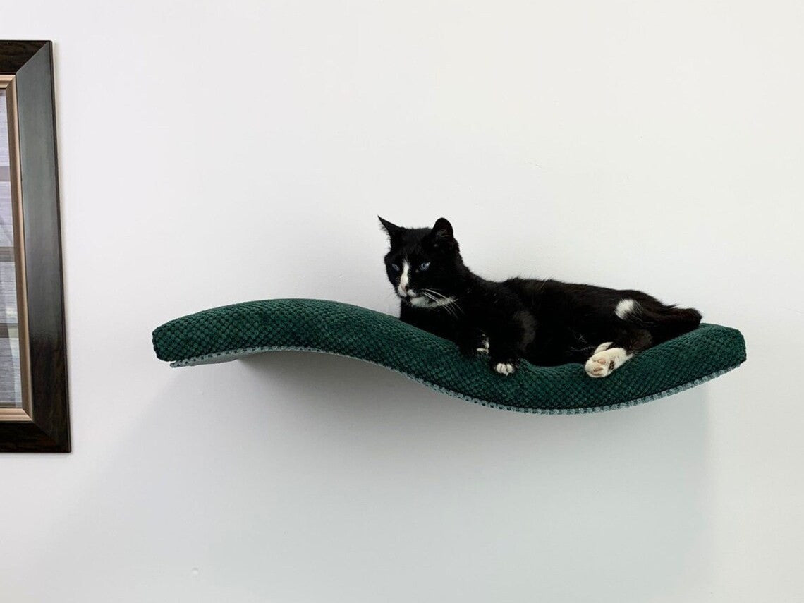 Wave Cat Wall Shelf, 75 cm Symmetrical Right by Cat's Atelier, view 17