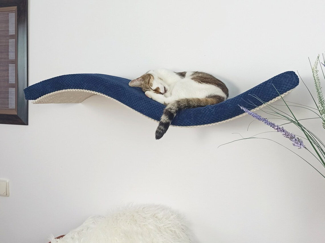 Wave Cat Wall Shelf, 75 cm Symmetrical Right by Cat's Atelier, view 15