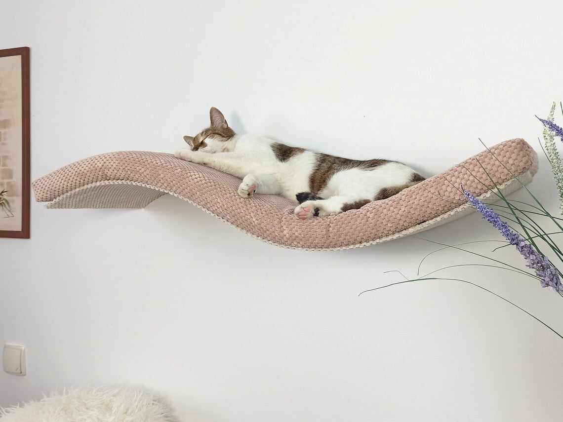 Wave Cat Wall Shelf, 75 cm Symmetrical Right by Cat's Atelier, view 16