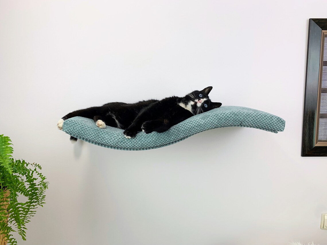 Wave Cat Wall Shelf, 75 cm Unsymmetrical Left by Cat's Atelier, view 7