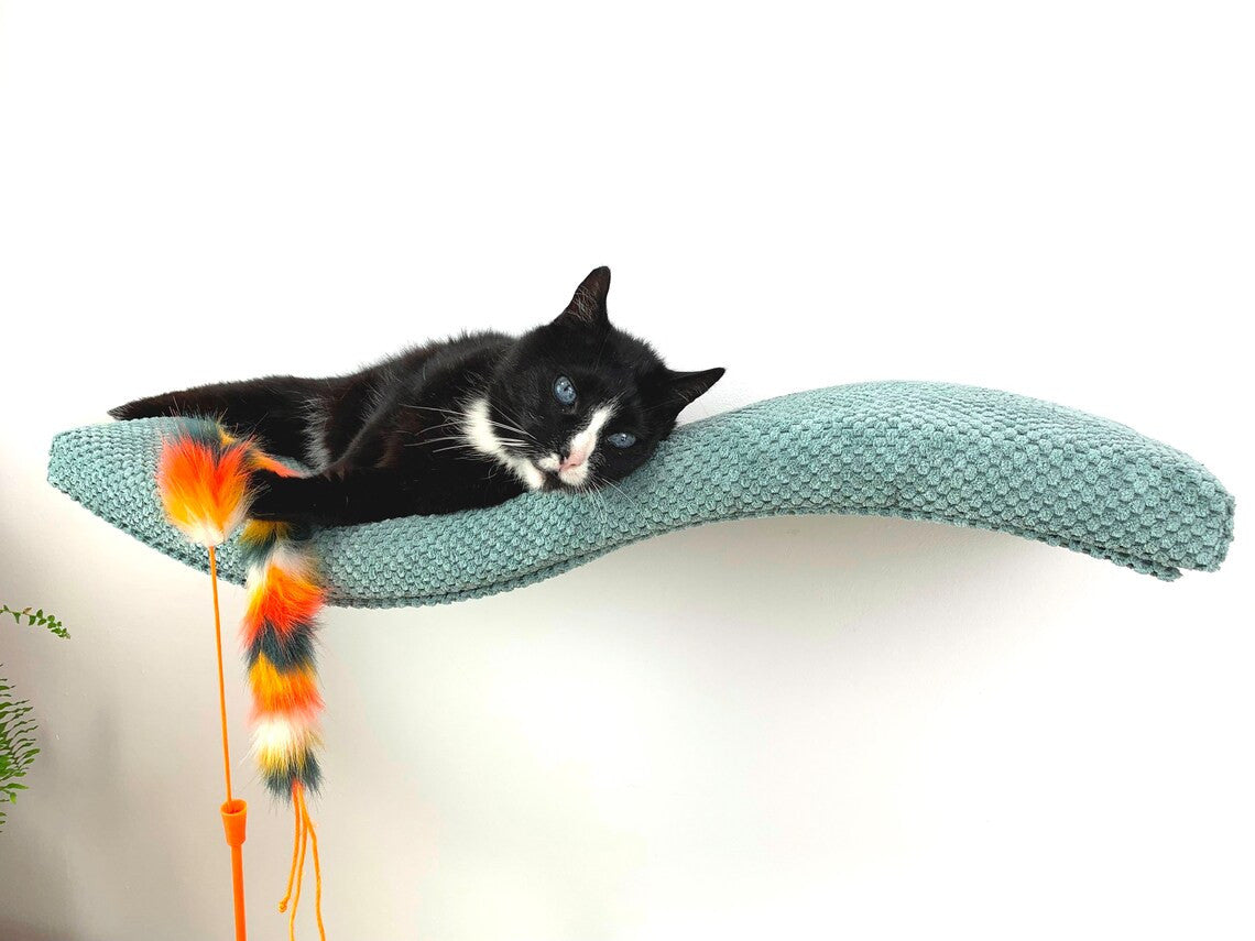 Wave Cat Wall Shelf, 75 cm Unsymmetrical Left by Cat's Atelier, view 8