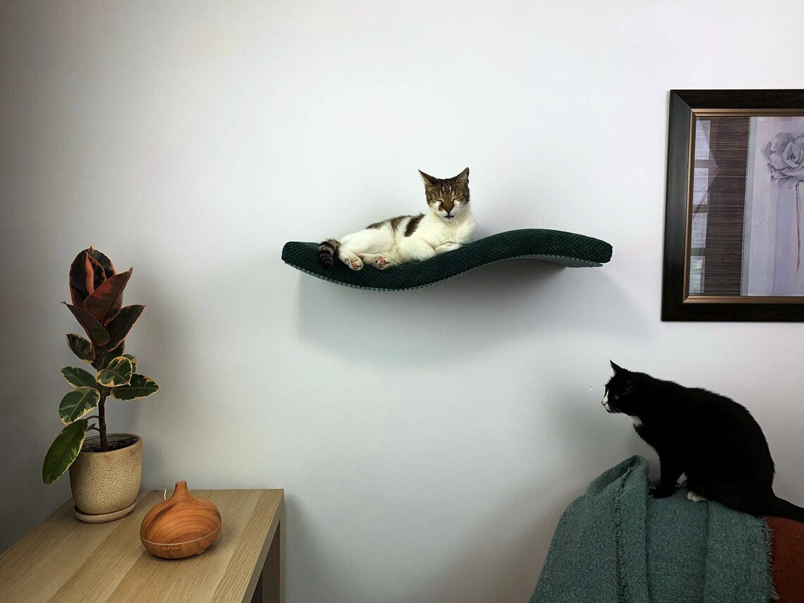 Wave Cat Wall Shelf, 75 cm Unsymmetrical Left by Cat's Atelier, view 5