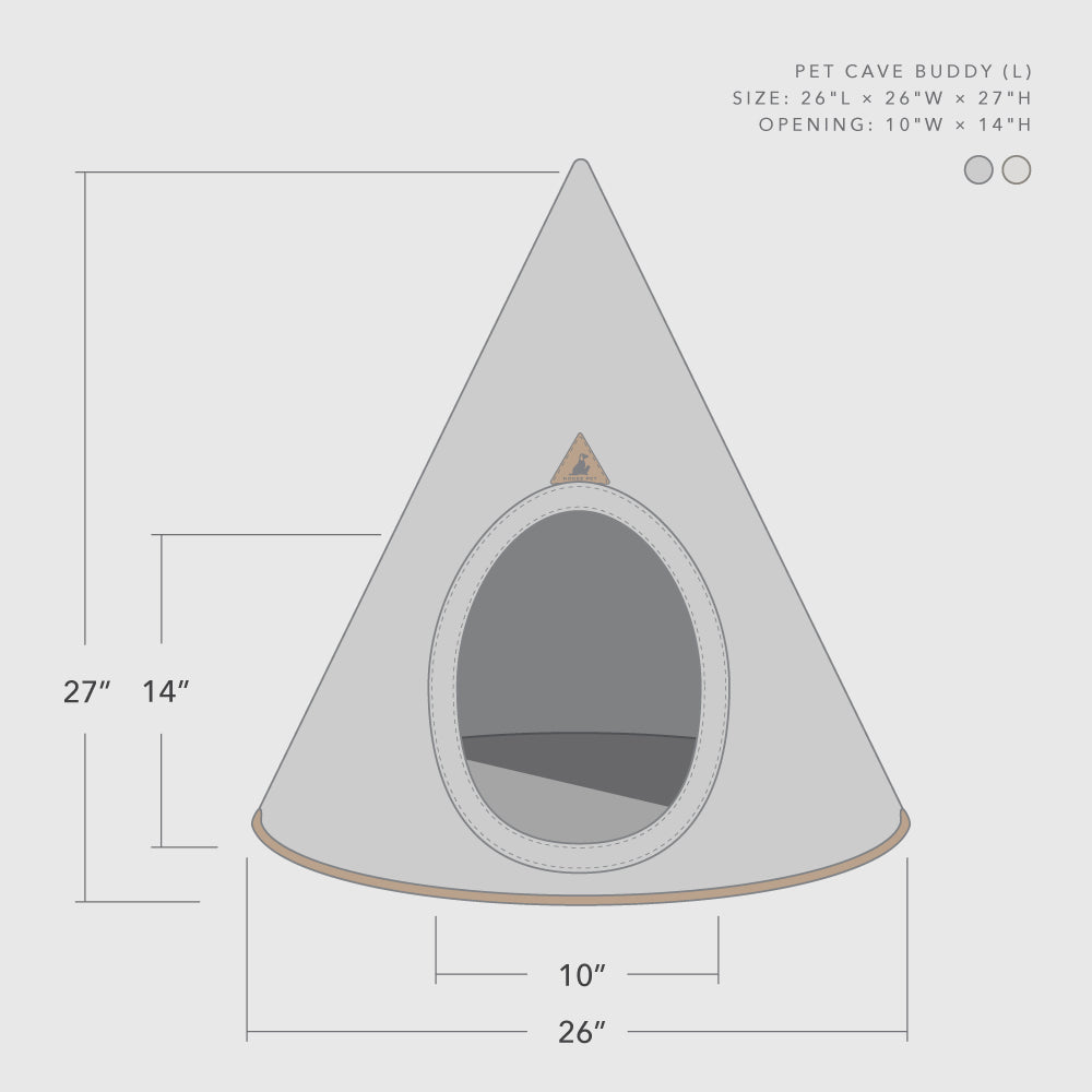 Nooee  felt cat cave in Brown