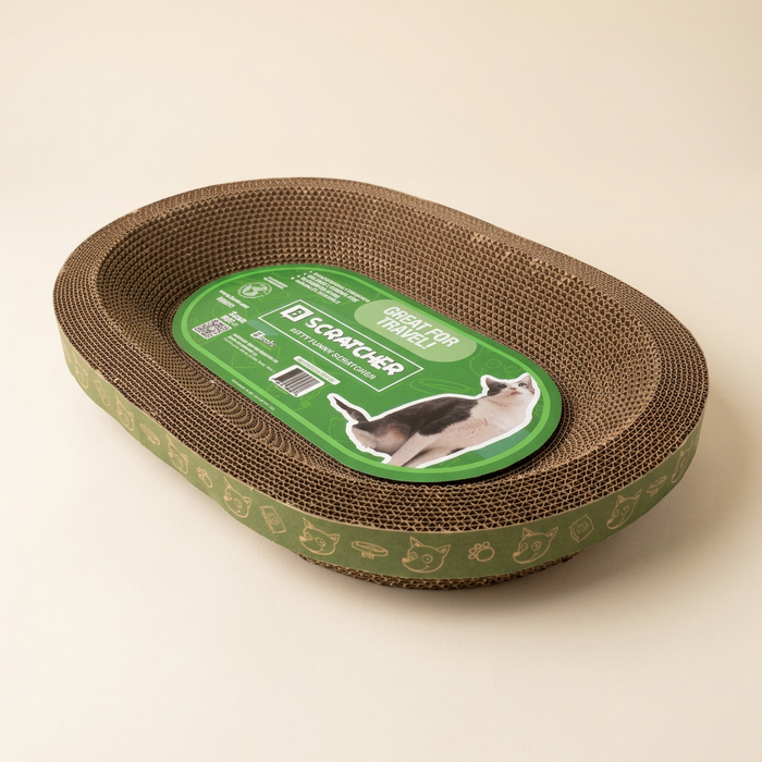 Oval Cat Scratcher Bed by Designer Pet, view 2
