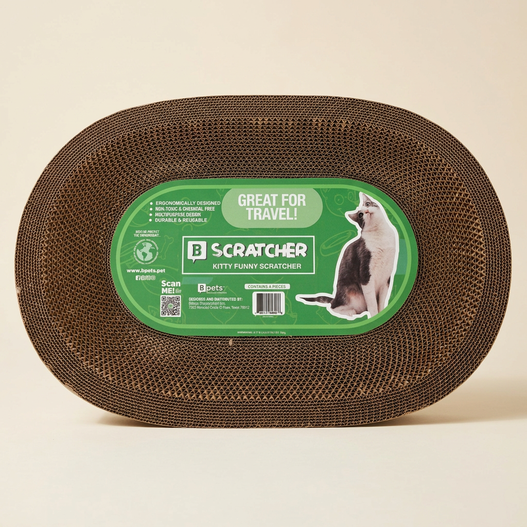 Oval Cat Scratcher Bed by Designer Pet, view 3