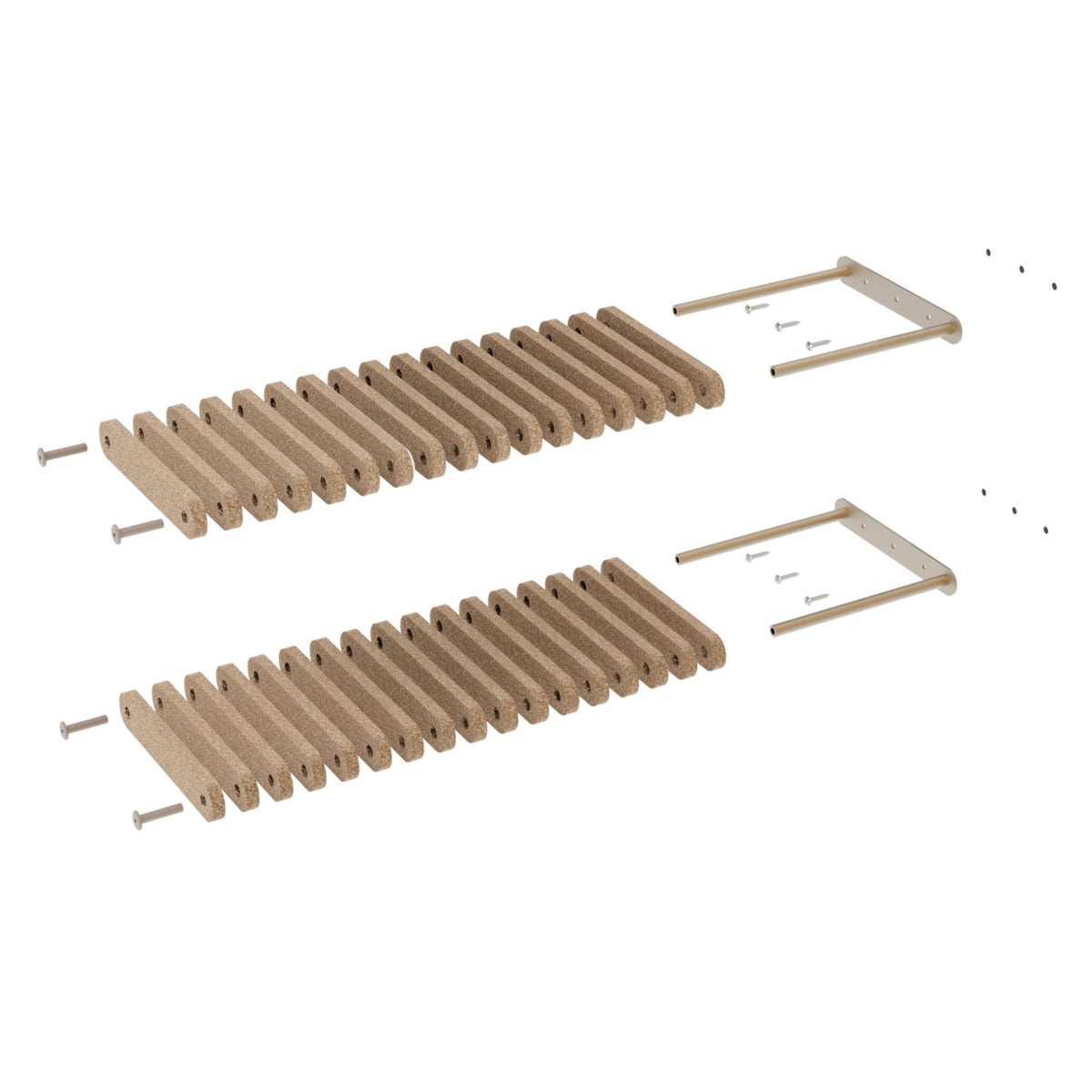 Set of 4 Cat Climbers with Facades, Oatmeal, Pryde Pets
