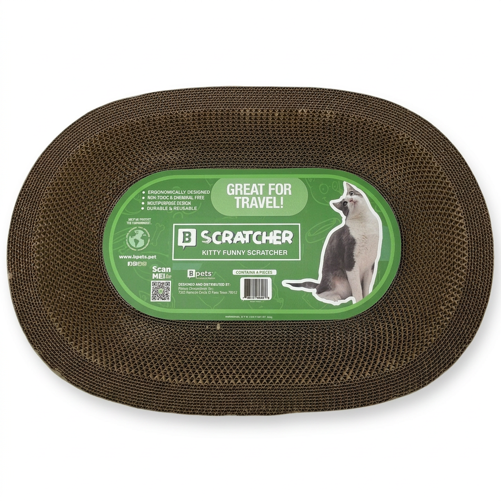 Oval Cat Scratcher Bed by Designer Pet, view 4