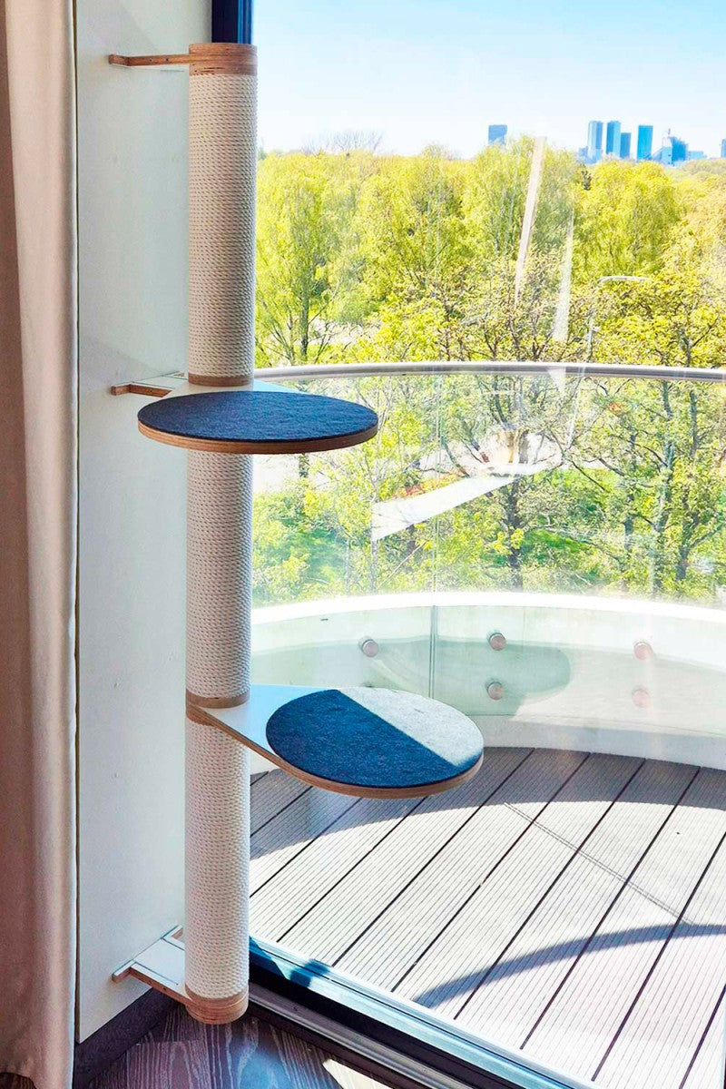 Wall-Mounted Cat Tree, 3 Posts, view 4