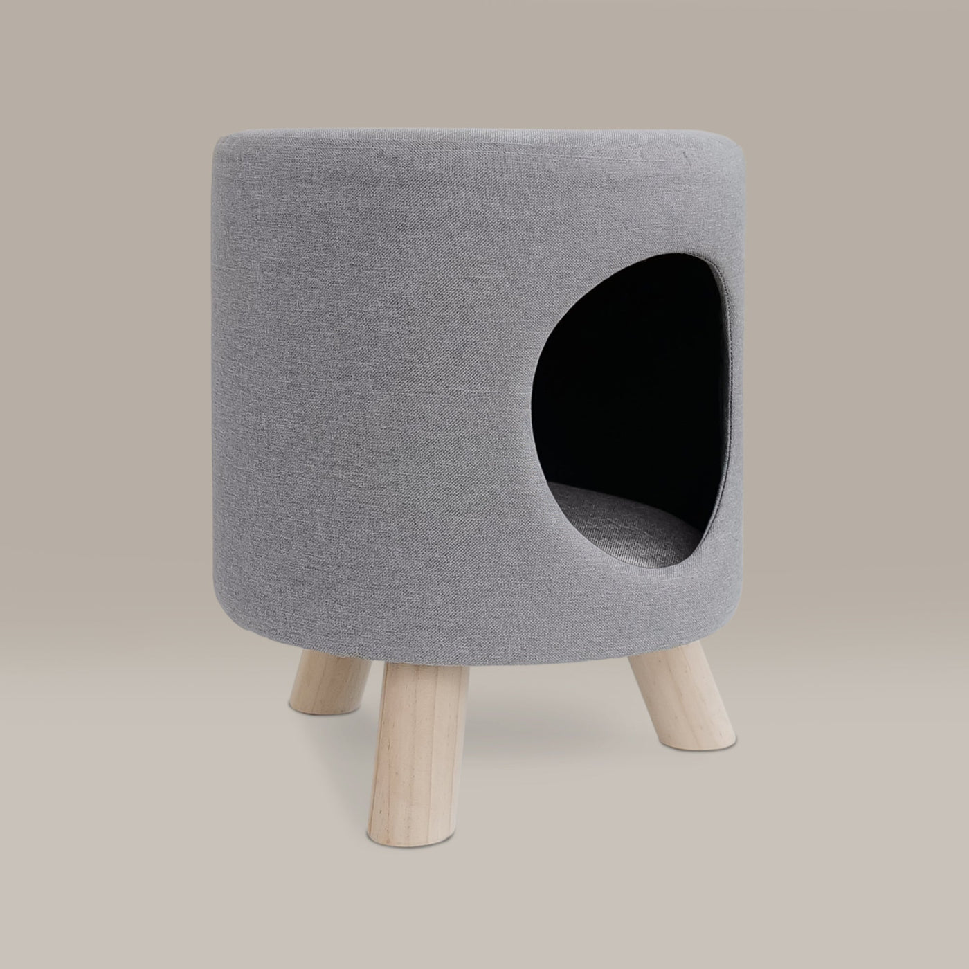 Wallie Cat Stool and Nook by 4Cats & Dogs, Light Grey