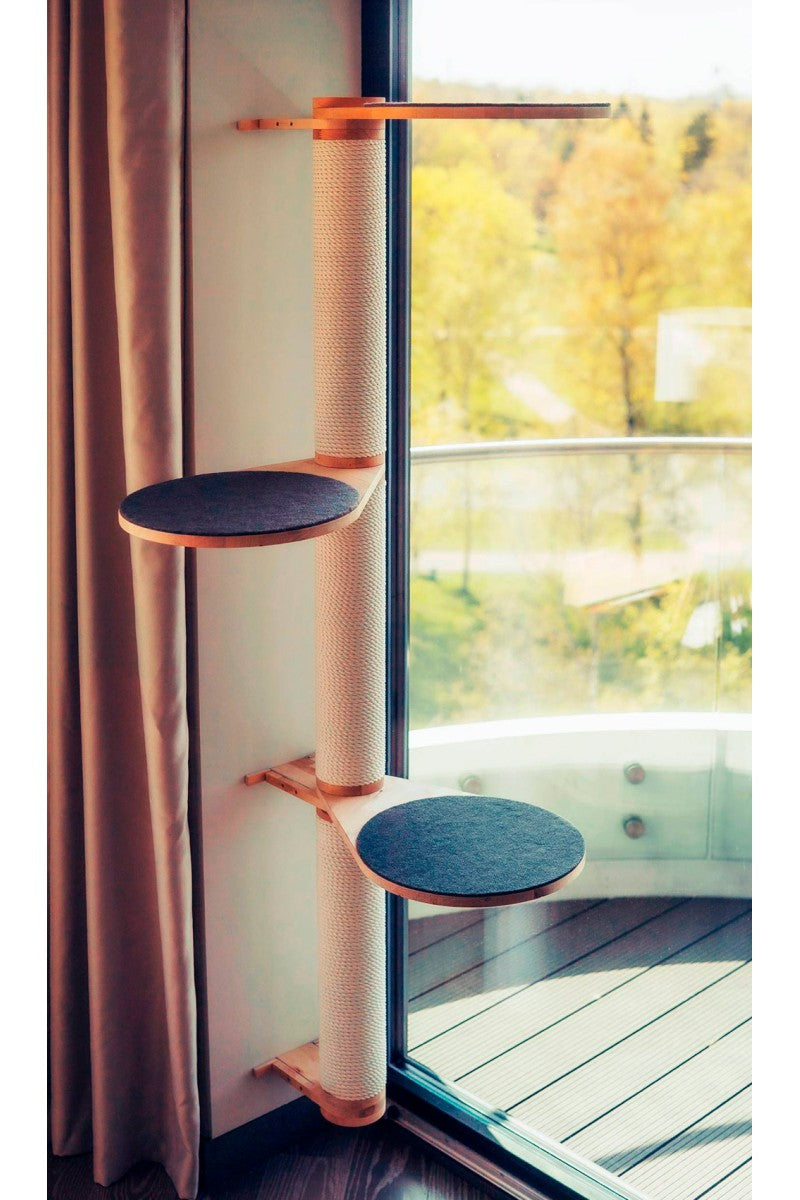 Wall-Mounted Cat Tree, 3 Posts, view 10