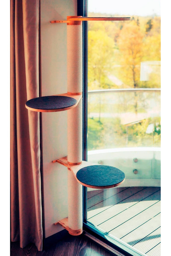 Wall-Mounted Cat Tree, 3 Posts, view 2